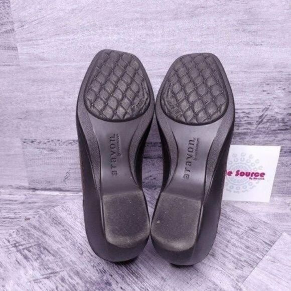 Aravon by New Balance Kiley Floral Cut Out Leather Loafer Brown Women's sz 5.5 - Picture 6 of 7